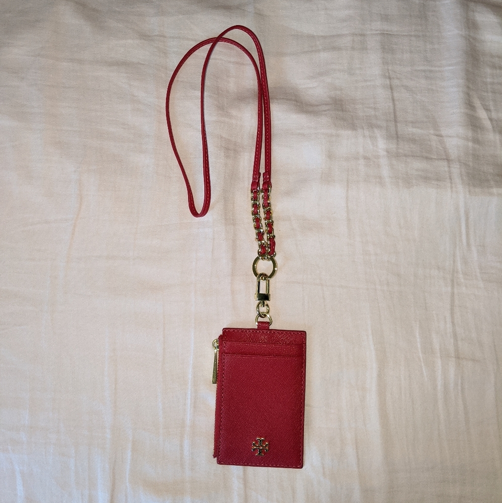 Tory Burch Leather ID Lanyard